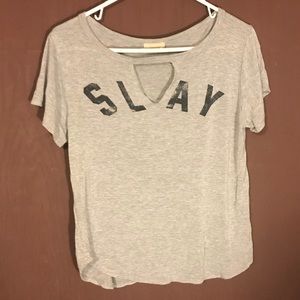 Slay lightweight t-shirt with a cut out